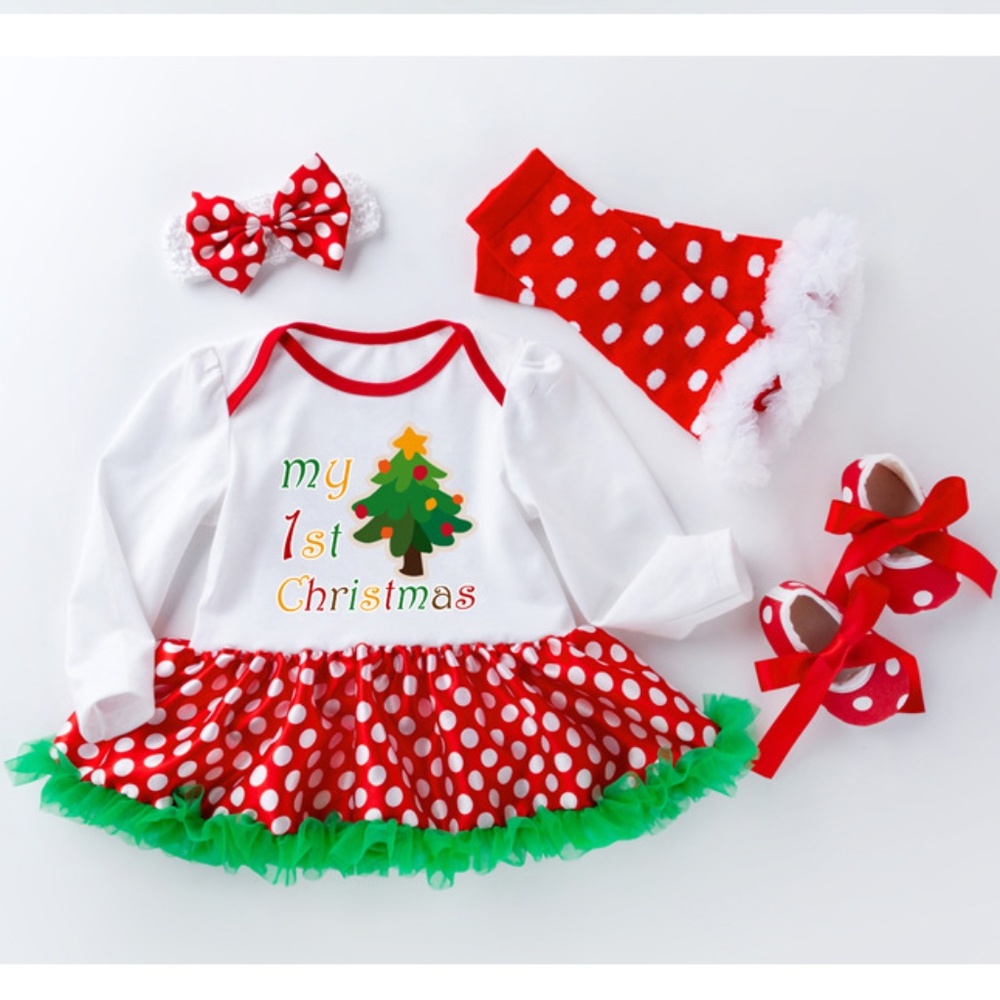 Boutique My 1st Christmas 4pc set TuTu (C)